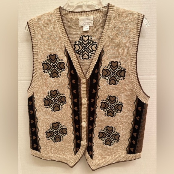 Christopher & Banks Jackets & Blazers - Christopher & Banks Embroidered Vintage Sweater Vest Size M